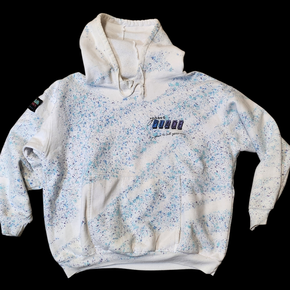 Vintage 90s Surf Hoodie. Baggy Fit. Kona Sol Tye Dye Made In Usa Very Rare